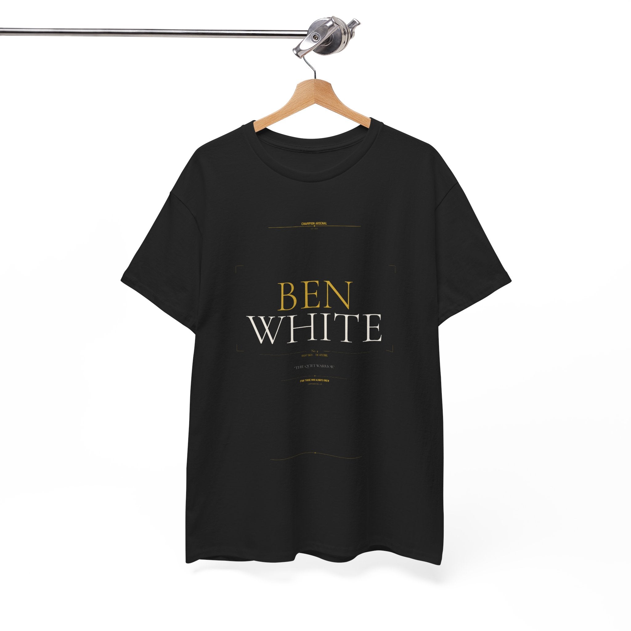 Ben White — The Quiet Warrior Tee | Arsenal Champions 25/26